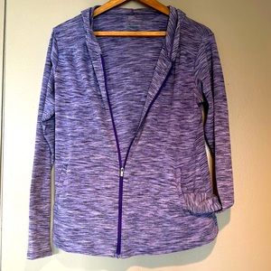 Columbia lightweight zip jacket with hood and pockets!